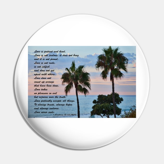 Love Is Patient: Ocean Palm Trees Pin by KirtTisdale