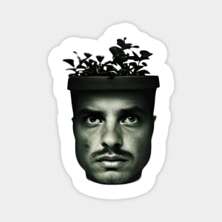 plant in a man's head Magnet