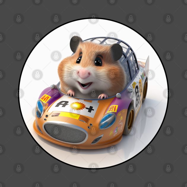 hamster as nascar driver by Rabbit Hole Designs