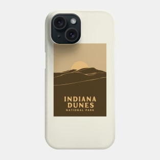 Indiana Dunes Minimal Travel Poster Phone Case