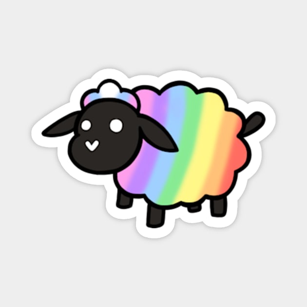 Rainbow Sheeps (Is a Proud Sheep) Magnet by JadedOddity