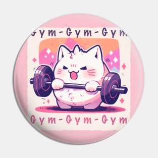 Gym, cat, sport Pin