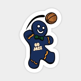 Utah Jazz Gingerbread Man Magnet