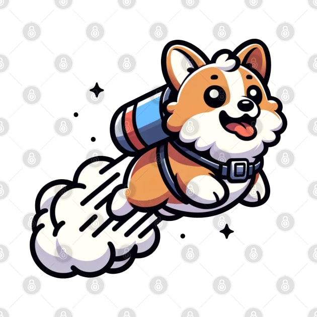 corgi to the moon by Ferdi Everywhere