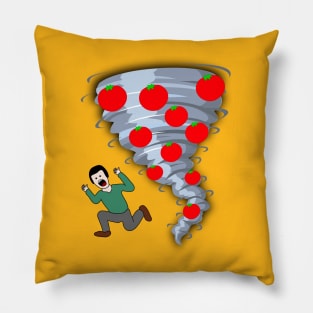 Panic at the Tomato Tornado Pillow