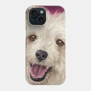 Painting of a Furry Cute Pomapoo Smiling Phone Case