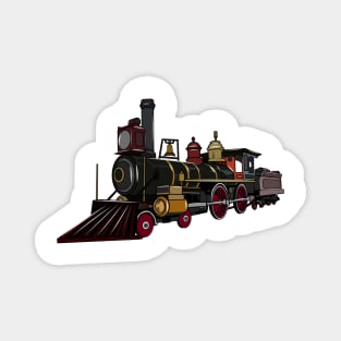 Steam locomotive cartoon illustration Magnet