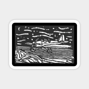 Starry night joyride Magnet