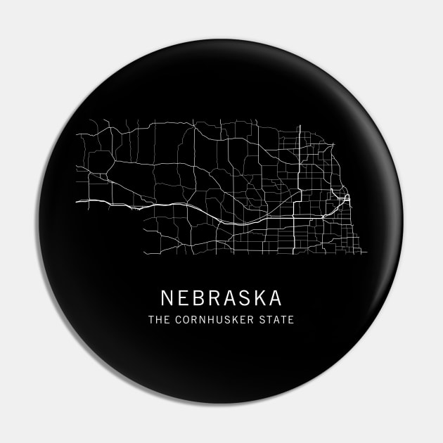 Nebraska State Road Map Pin by ClarkStreetPress