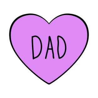 I Love Dad. Simple Dad Heart Design for Fathers Day. T-Shirt