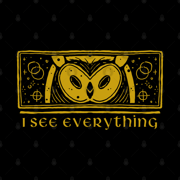 The Cosmic Owl I See EveryThing by A Comic Wizard