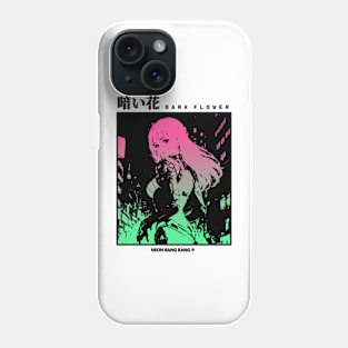 "Dark Flower" Cyberpunk Aesthetic Vaporwave Anime Manga Girl Japanese Streetwear Phone Case