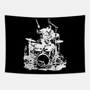 Drummer In Action Tapestry