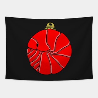 red isopod bauble Tapestry