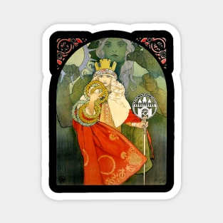 Alphonse Mucha Art Nouveau Fantasy Sokol Festival Vintage Magnet