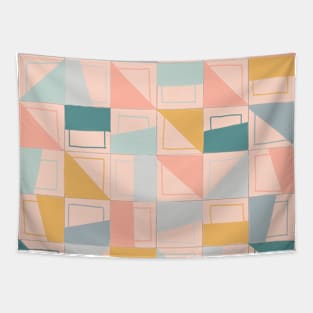 Pink Grid Tapestry