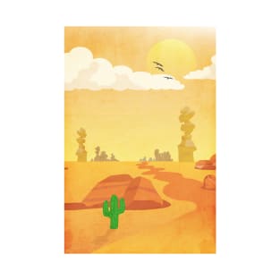 Illustrated Desert Scene T-Shirt