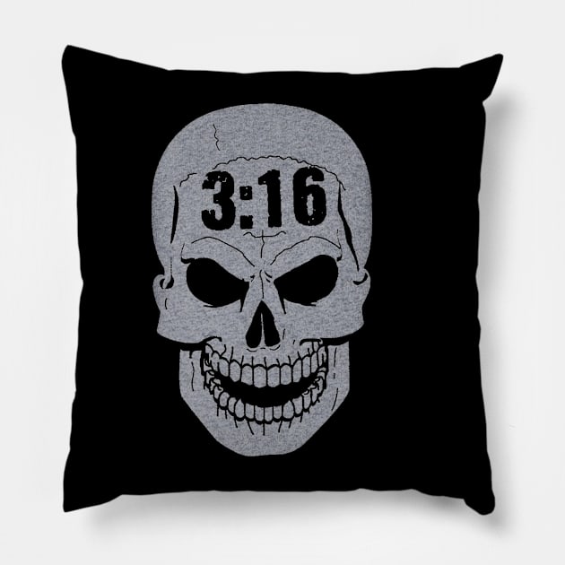 Stone Cold Steve Austin 316 Texas Skull Pillow by Holman