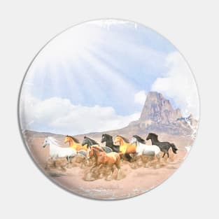 Distressed Painting, Valley of the Horses Pin