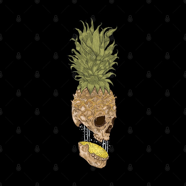 pineapple skull by PaperHead