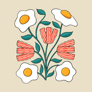 Eggs and Bacons Flowers T-Shirt