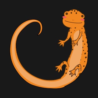 Cute Happy Newt Salamander Smiling Drawing Illustration T-Shirt