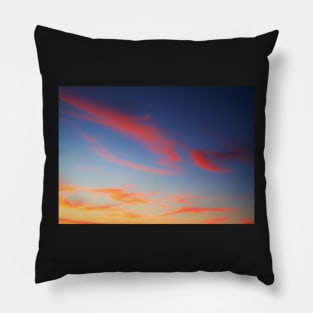 Neon Cotton Candy Clouds Pillow