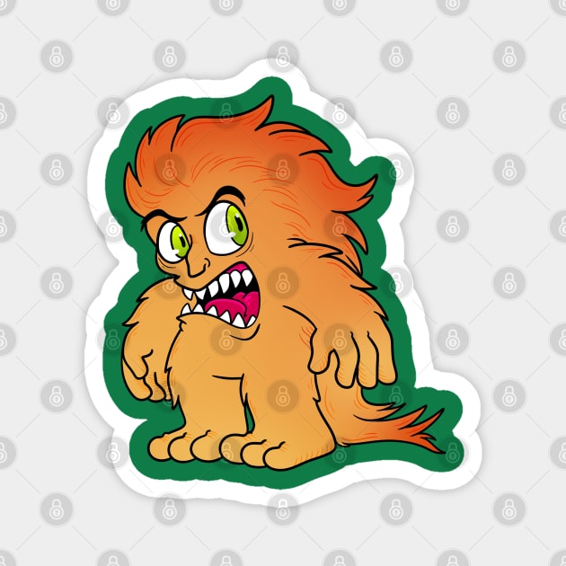 Fluffy Hair Monster Magnet by Get A Klu Comics