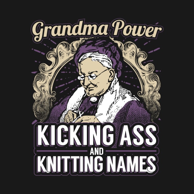 Grandma Super Power Knitting Names by TShirtProf
