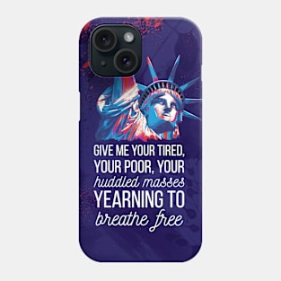 Statue of Liberty USA Immigration and Refugee Design Phone Case