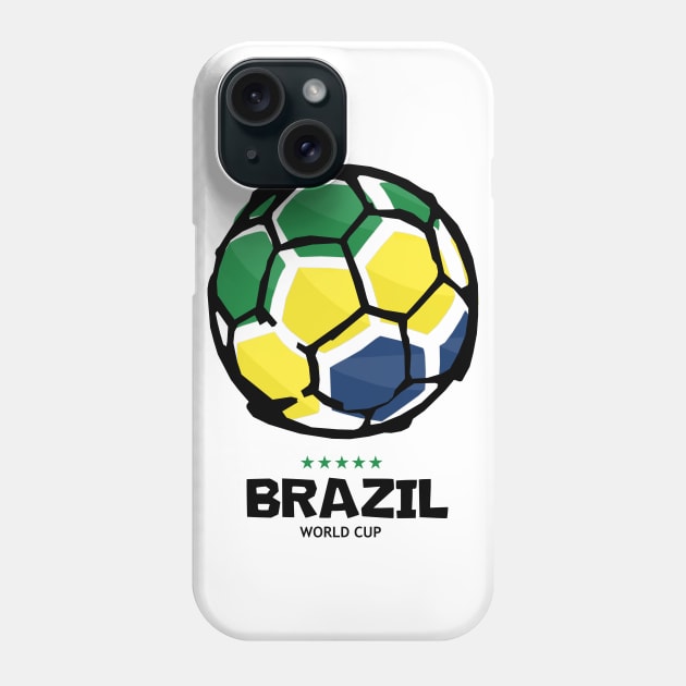 Brazil Football Country Flag Phone Case by KewaleeTee