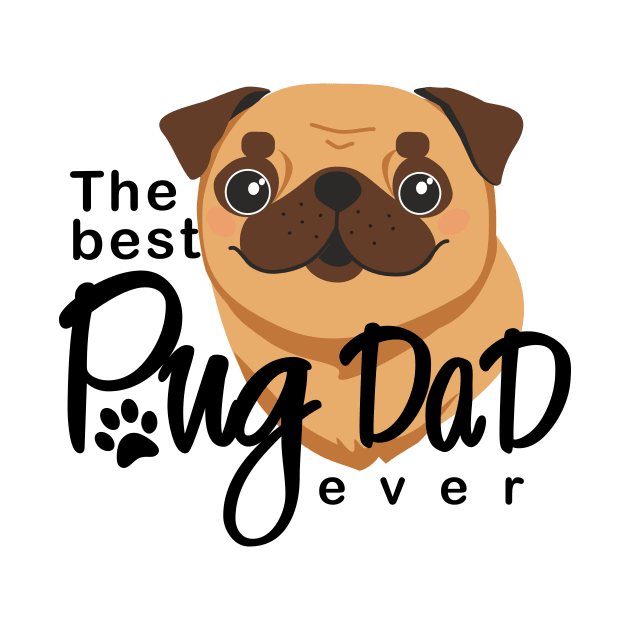 The Best Pug Dad ever by cartoon.animal