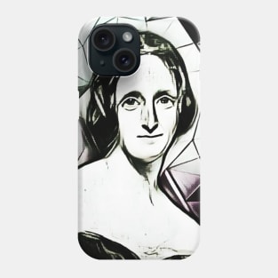 Mary Shelley Black and white Portrait | Mary Shelly Black and white artwork 5 Phone Case