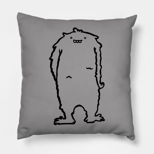 Hairy Monster Pillow by JULCI