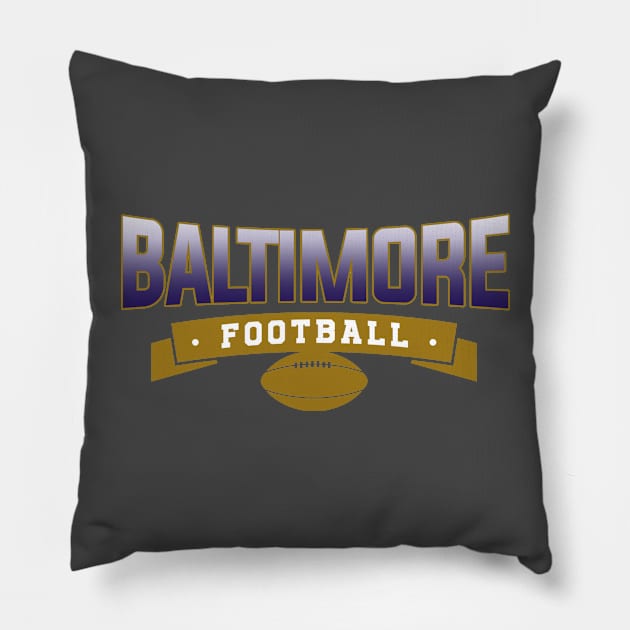 Baltimore Football Team Pillow by igzine