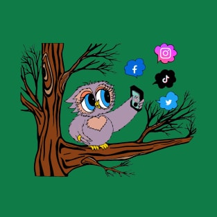 Owl Selfie Owl in the Tree T-Shirt