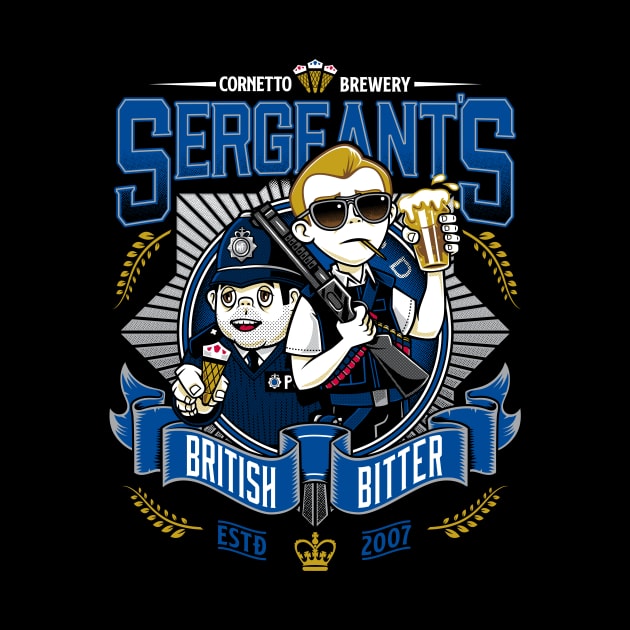 Sergeant's British Bitter - Hot Fuzz - Beer Label by Nemons