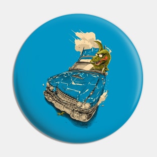 Dinosaur  on a Cadillac Pin