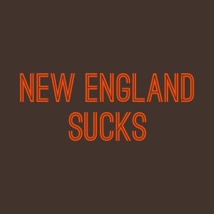 New England Sucks (Orange Text) T-Shirt