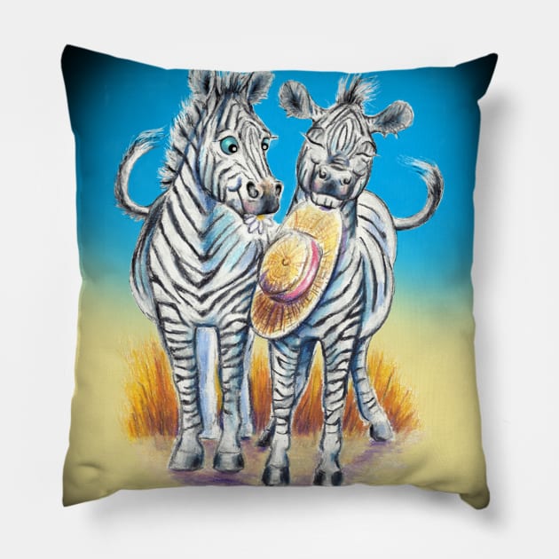 2 Zebra's Pillow by Kimikim