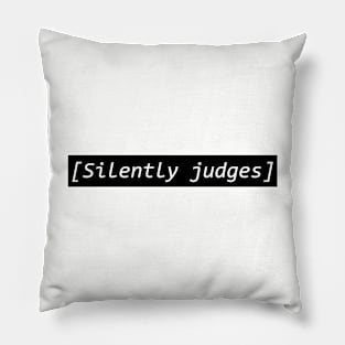 Silently Judges closed caption Pillow