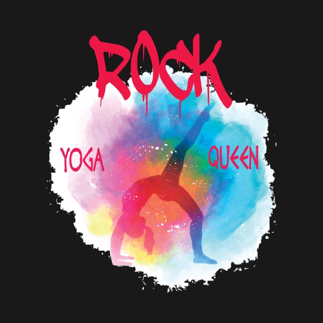 Rock Yoga Queen Sport rock music festival, yoga women, yoga lover, rock by wiixyou