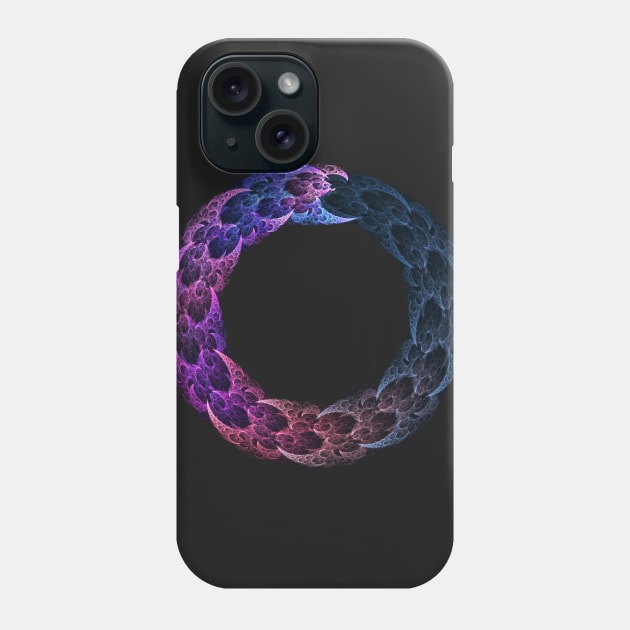 Circle Replication - Black Background Phone Case by mastrob