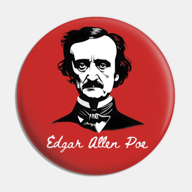 Edgar Allen Poe Pin by Desert Owl Designs