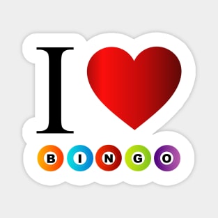 I Love BINGO Valentine Hearts Magnet