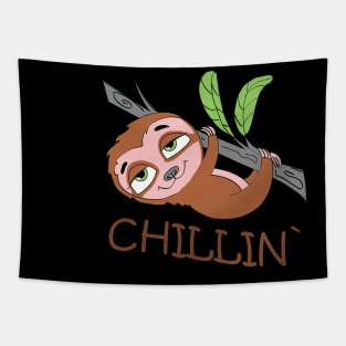 Cute Chillin` Sloth Tapestry