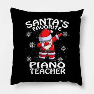 Santas Favorite Piano Teacher Christmas Pillow