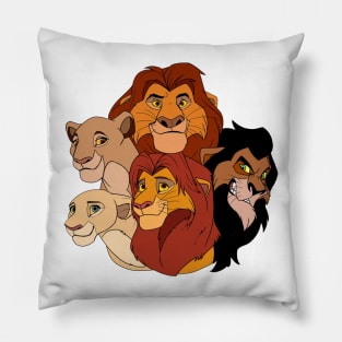 Lion King Family Portrait Pillow