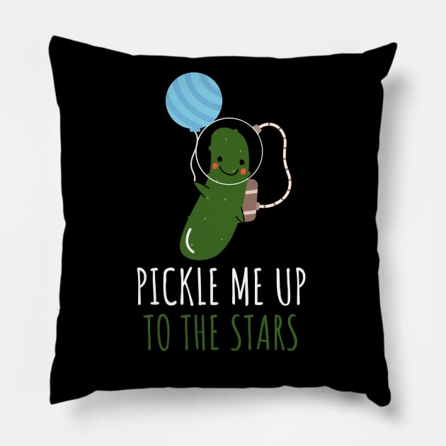 Pickle Me Up To The Stars Funny Astronaut Pickle Pillow by DesignArchitect