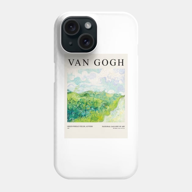 Green Wheat Fields, Auvers (1890) by Vincent Van Gogh Phone Case by VanillaArt